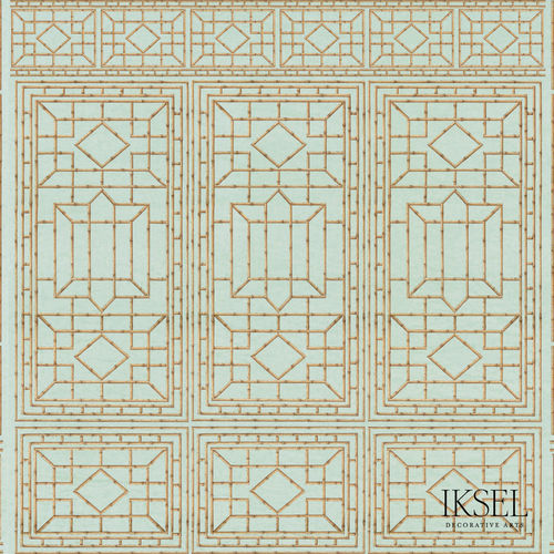 Современный обои - AR651 Bamboo - Iksel Decorative Arts - виниловый / из стекловолокна / c геометрическим рисунком