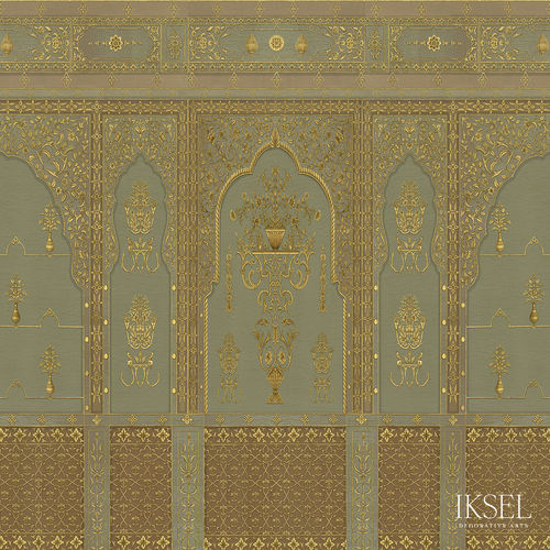 Современный обои - AR301 Bikaner - Iksel Decorative Arts - виниловый / из стекловолокна / в цветочек