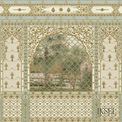 Современный обои - AR302 Bikaner Bagh - Iksel Decorative Arts - виниловый / из стекловолокна / природный мотив
