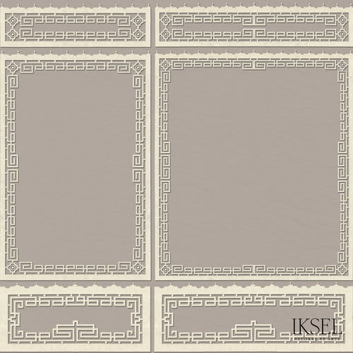 Современный обои - AR654 Chinois Key Boiserie - Iksel Decorative Arts - виниловый / из стекловолокна / в цветочек