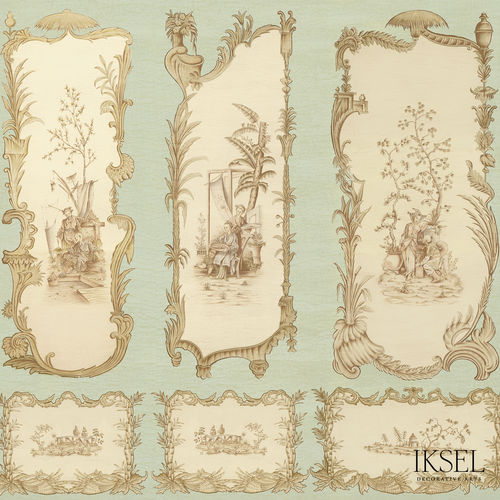 Современный обои - AR655 Chinoiserie - Iksel Decorative Arts - виниловый / из стекловолокна / природный мотив