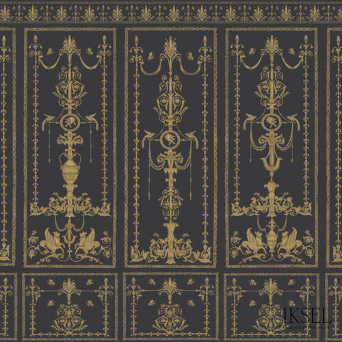 Современный обои - AR403 Empire_Arabesque - Iksel Decorative Arts - виниловый / из стекловолокна / в цветочек