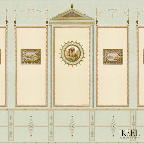Современный обои - AR407 Neo Classical - Iksel Decorative Arts - виниловый / из стекловолокна / природный мотив