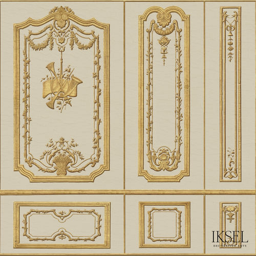 Современный обои - AR408 Regence Boiserie - Iksel Decorative Arts - виниловый / из стекловолокна / с цветочным мотивом