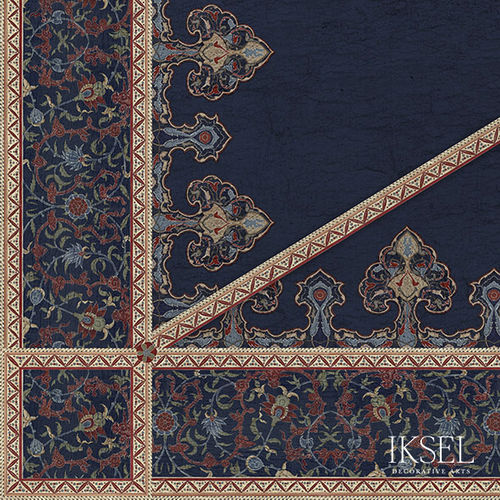 Современный обои - CE164T Aleppo Blue Tented Ceiling - Iksel Decorative Arts - виниловый / из стекловолокна / в цветочек