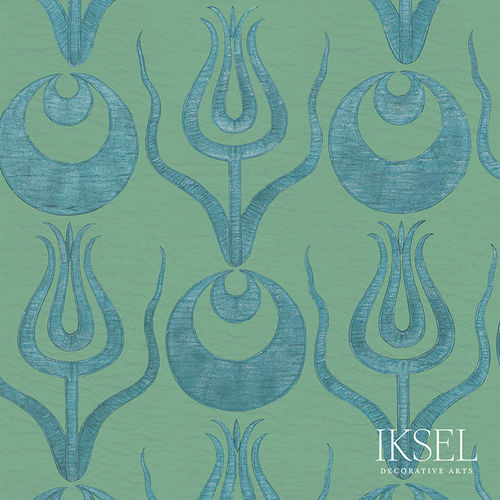 Современный обои - RW201 Tulip and Crescent - Iksel Decorative Arts - виниловый / из стекловолокна / в цветочек