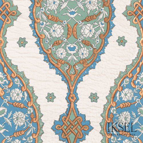 Современный обои - RW202 Topkapi  - Iksel Decorative Arts - виниловый / из стекловолокна / в цветочек