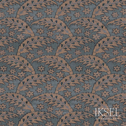 Современный обои - RW917 Saz Leaves - Iksel Decorative Arts - виниловый / из стекловолокна / природный мотив