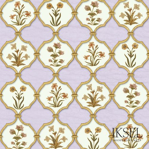 Современный обои - RW310 Jali Bouquet - Iksel Decorative Arts - виниловый / из стекловолокна / в цветочек