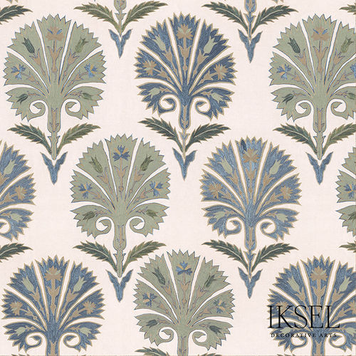 Современный обои - RW501 Suzani Carnation - Iksel Decorative Arts - виниловый / из стекловолокна / природный мотив