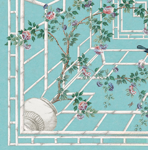 Современный обои - CE121 EASTERN EDEN CEILING - Iksel Decorative Arts - виниловый / из стекловолокна / природный мотив