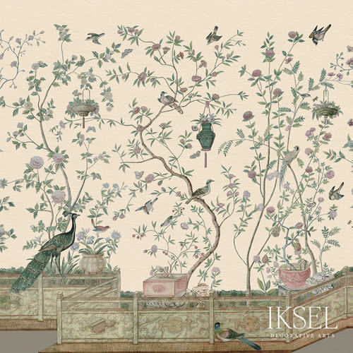 Современный обои - XANADU BALUSTRADE - Iksel Decorative Arts - виниловый / из стекловолокна / природный мотив