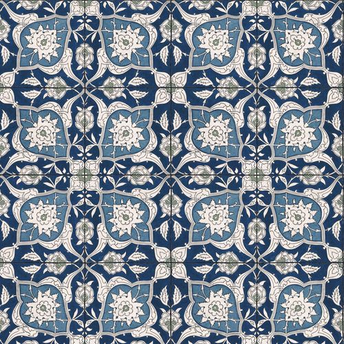 Современный обои - IZNIK NURBANU RW121 - Iksel Decorative Arts - из стекловолокна / виниловый / c геометрическим рисунком