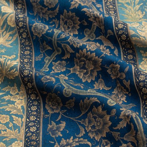 Обивочная ткань - NUR JAHAN STRIPE L. RF922B - Iksel Decorative Arts - для штор / для внутренней отделки / в цветочек