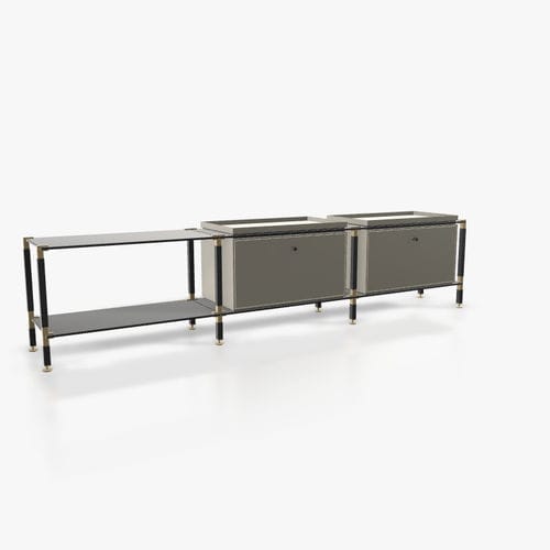 Современный буфет - L.3.750.1.2.AZ.TA.2 - tRACK by Kesseböhmer GmbH - из фанерованной древесины / из лакированной МДФ / из стали, покрытой порошком