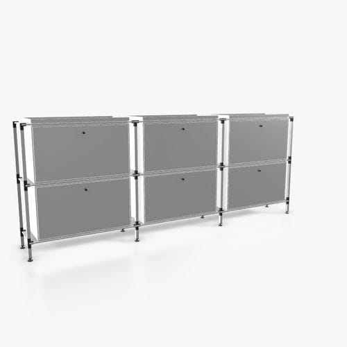 Современный буфет - S.3.900.2.6.DU.TA.1 - tRACK by Kesseböhmer GmbH - из фанерованной древесины / из лакированной МДФ / из стали, покрытой порошком