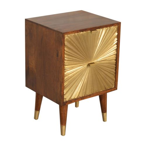 Ночной столик скандинавский стиль - MANILA  - Artisan Furniture - из цельной древесины / из латуни / из меди