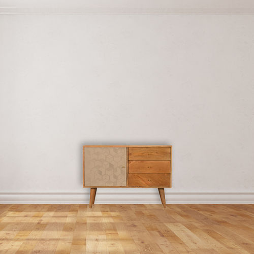 Буфет скандинавский дизайн - ACADIA - Artisan Furniture - из цельной древесины / из дерева, расписанного вручную / с полкой