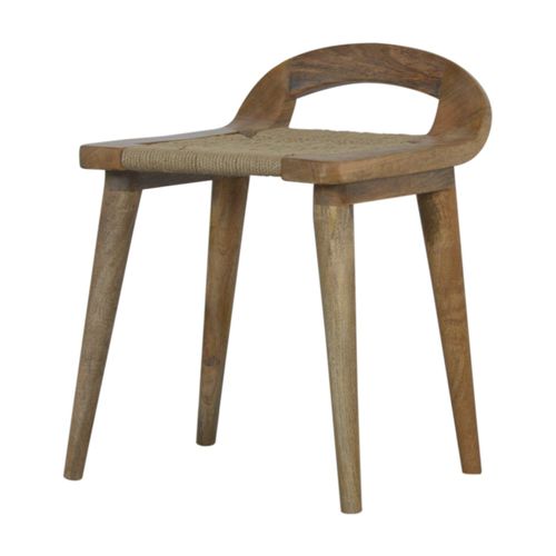 Табурет скандинавский дизайн - IN1458 - Artisan Furniture - из цельной древесины / из веревки / с основанием из цельной древесины