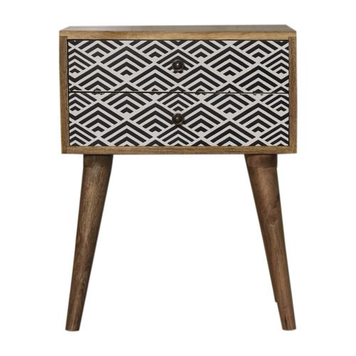 Ночной столик скандинавский стиль - MONOCHROME  - Artisan Furniture - из цельной древесины / с основанием из цельной древесины / прямоугольный