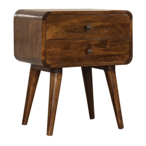 Ночной столик скандинавский стиль - IN1587 - Artisan Furniture - из цельной древесины / с основанием из цельной древесины / изогнутый