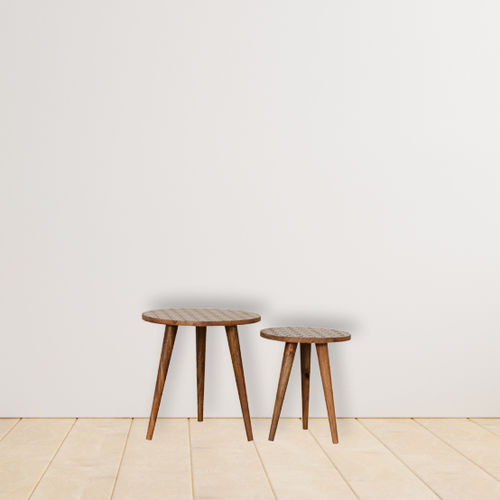 Стол Жигонь скандинавский дизайн - PRIMA  - Artisan Furniture - из цельной древесины / с основанием из цельной древесины / круглый
