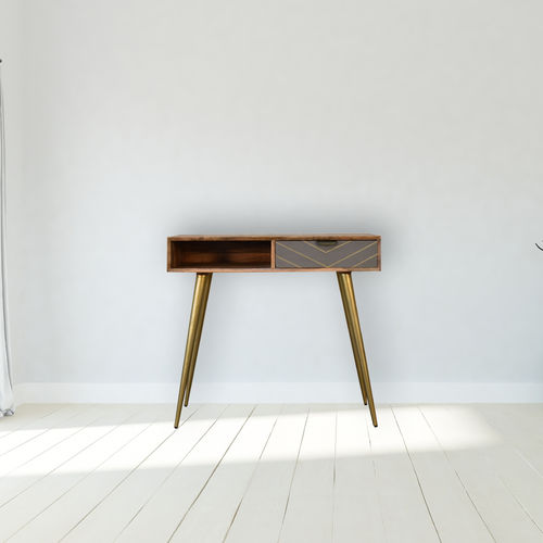 Секретарский стол скандинавский дизайн - SLEEK - Artisan Furniture - из цельной древесины / из латуни / со встроенным ящиком