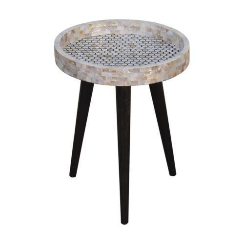 Вспомогательный столик скандинавский дизайн - HONEYCOMB MOSAIC - Artisan Furniture - из цельной древесины / с основанием из цельной древесины / круглый
