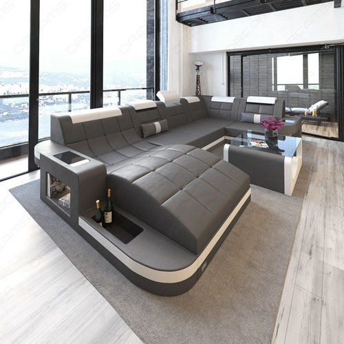 Угловой диван - JACKSONVILLE U - Sofa dreams - современный / из кожи / с подлокотниками
