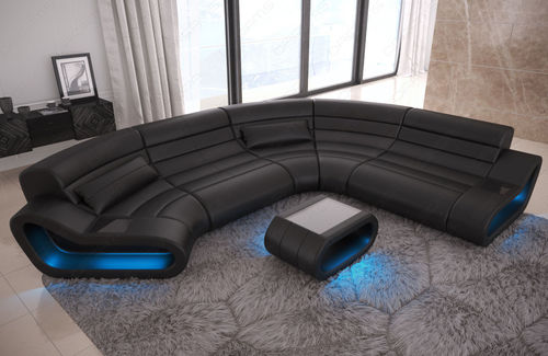Полукруглый диван - CONCEPT C - Sofa dreams - современный / из кожи / со встроенным ящиком