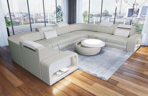 Модульный диван - Foggia U - Sofa dreams - современный / из кожи / с подлокотниками