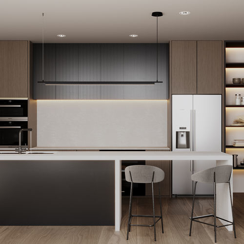 Синтетическая рабочая поверхность - Waves Sand - Fujian Ultracera New Materials CO.,Ltd - для кухни / для ванной комнаты / белая