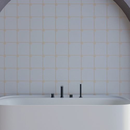 Плитка из керамики - Intersection Tile Grey Base - mavi ceramica - полуглянцевая / окрашенная / для интерьера