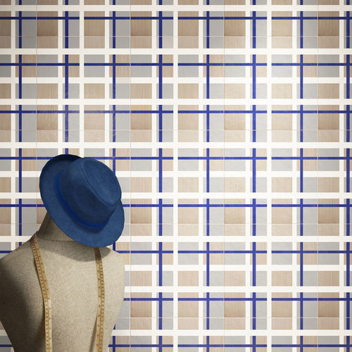 Плитка из керамики - TARTAN TEXTILE 1 - mavi ceramica - матовая / для интерьера / для наружного применения
