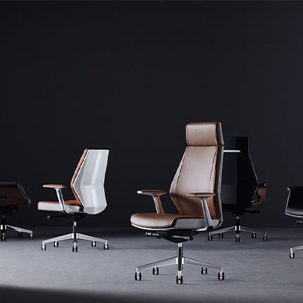 Современное директорское кресло - Coupe  - Zhejiang Sunon Furniture Manufacture Co., Ltd. - из кожи / из орехового дерева / алюминий