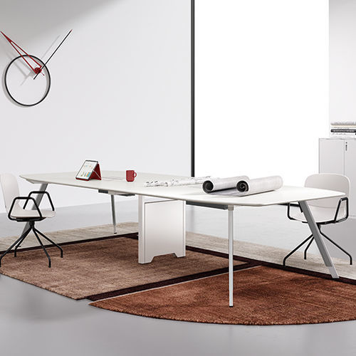 Современный стол для конференций - LIDO - Zhejiang Sunon Furniture Manufacture Co., Ltd. - из дуба / из ламината / с основанием из стали