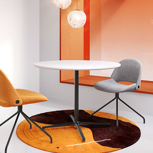 Современный стол для бистро - TEA - Zhejiang Sunon Furniture Manufacture Co., Ltd. - из венге / с основанием из металла / круглый
