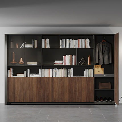 Современный книжный шкаф - Maxim - Zhejiang Sunon Furniture Manufacture Co., Ltd. - для хранения / из дерева / из стекла