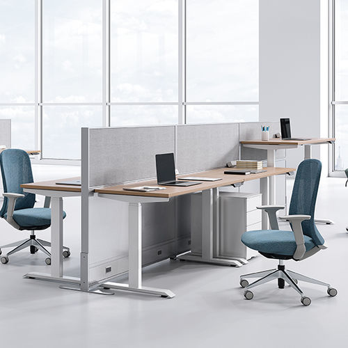 Рабочий стол для офисов открытого типа - Surflex - Zhejiang Sunon Furniture Manufacture Co., Ltd. - напольный / современный / из дуба