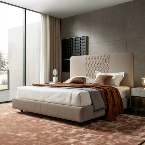 Двуспальная кровать - L12 - Zhongshan Four Seas Furniture MFG. Ltd. - современная / обитая / с изголовьем
