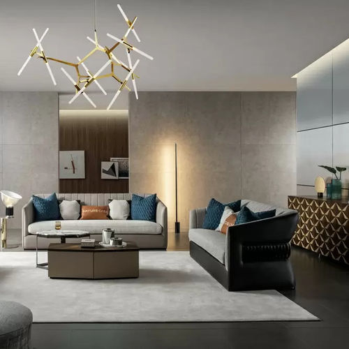Современный диван -  L12 - Zhongshan Four Seas Furniture MFG. Ltd. - из ткани / из кожи / с подлокотниками