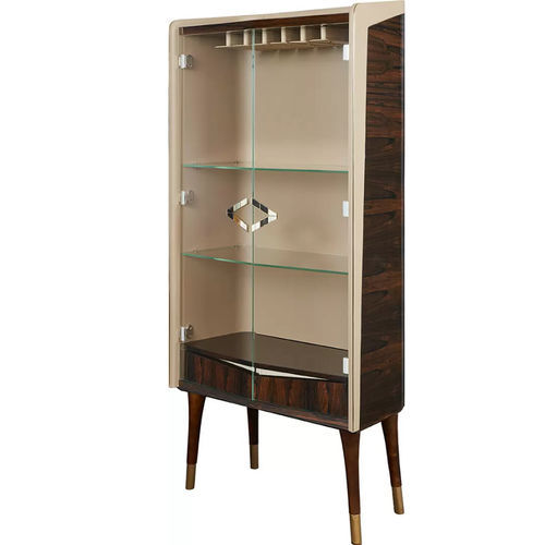 Современный стеклянный шкаф - Grand Turismo 893  - Zhongshan Four Seas Furniture MFG. Ltd. - на высоких ножках / из стекла / из зирикота