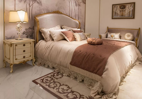 Двуспальная кровать - Fontainebleau 388 - Zhongshan Four Seas Furniture MFG. Ltd. - стилизованная / обитая / с изголовьем