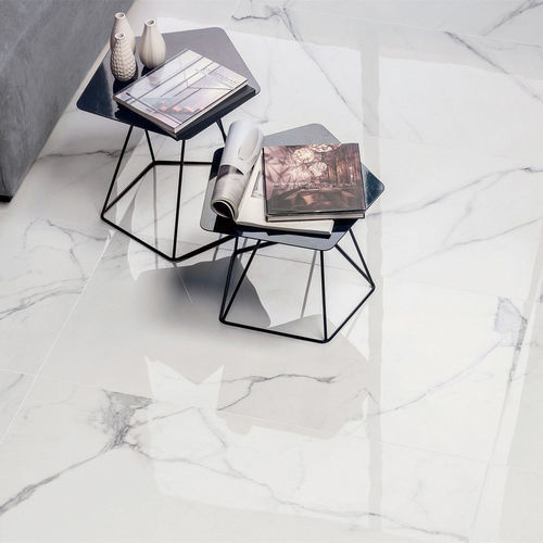 Плитка из фарфора - STATUARIO PLUS - Guangdong Overland Ceramics Co., Ltd. - из мрамора / полированная / матовая