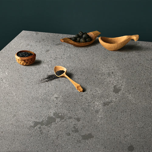 Плита из камня из кварца - GNW96P - Guangdong Overland Ceramics Co., Ltd. - для внутренней компоновки / полированная / серая