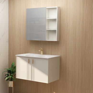 Современный мебель для ванной комнаты - HFL0603-8156NC - Huida Sanitary Ware Co., Ltd. - для бытового использования / из дерева / из алюминия