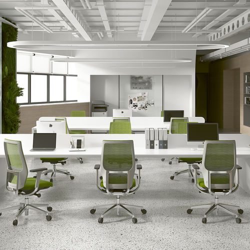 Современный стул для офиса - Hi Chair - Foshan Orcco Furniture Co., Ltd. - для интерьера / из сетки / с основанием из полированного алюминия