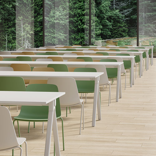 Современный стул для посетителей - Lola 01 - Foshan Orcco Furniture Co., Ltd. - для интерьера / из пластика / с основанием из стали