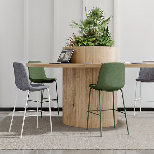 Современный барный стул - Lola 2.0 - Foshan Orcco Furniture Co., Ltd. - для интерьера / из ткани / с основанием из стали