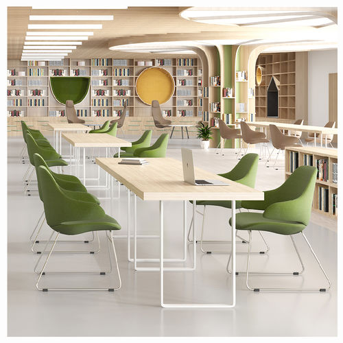Современный cтул - Yi  - Foshan Orcco Furniture Co., Ltd. - для интерьера / из ткани / с основанием из стали